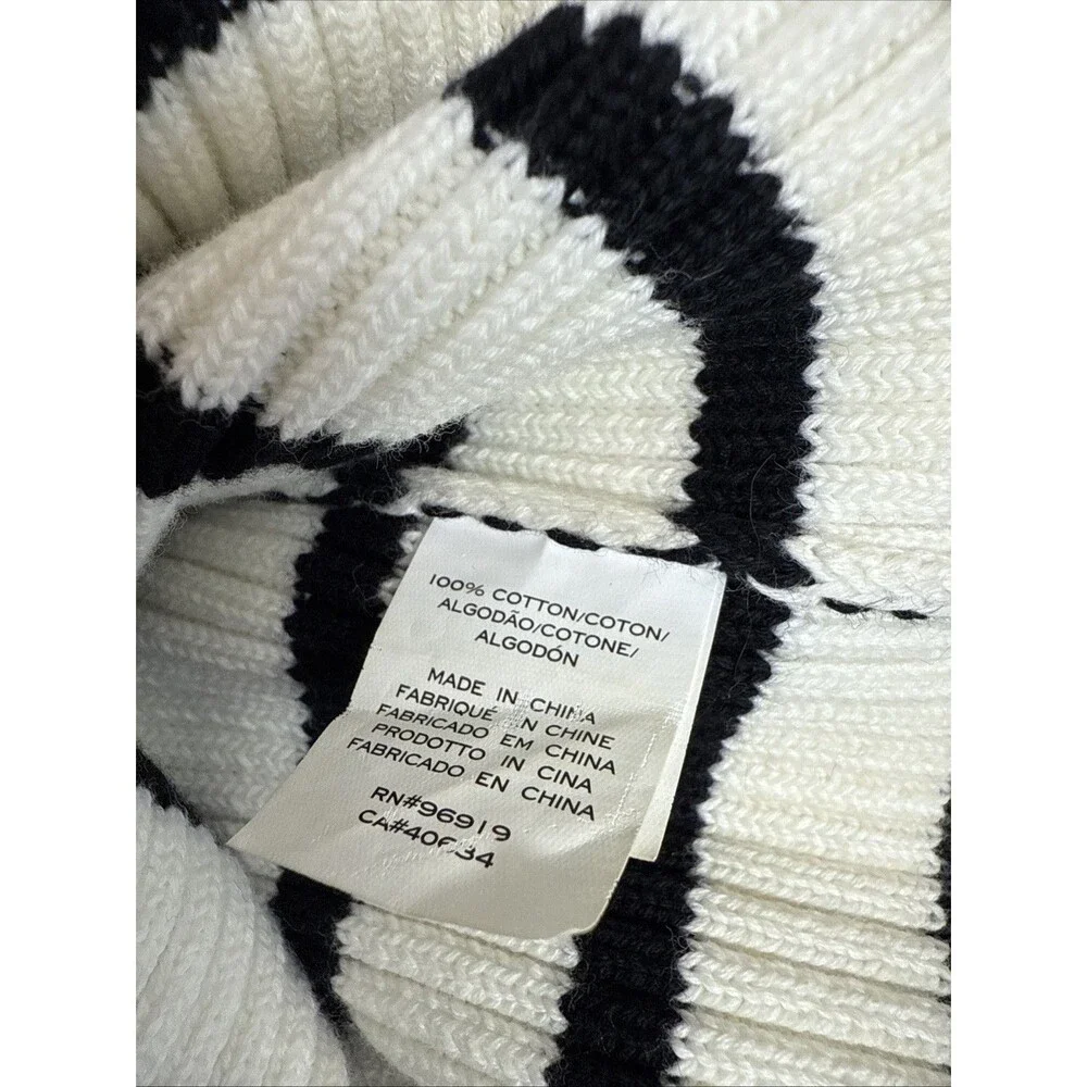Marc Jacobs Redux Grunge Collection 1993/2018 Black & White Strip Beanie Hat